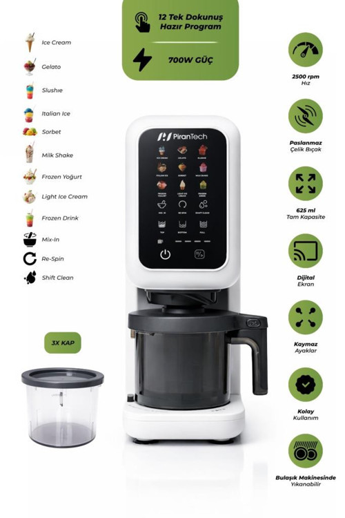 DM-26 700W Dondurma Makinesi | Jelato, Sorbe, Milkshake Yapma Makinesi
