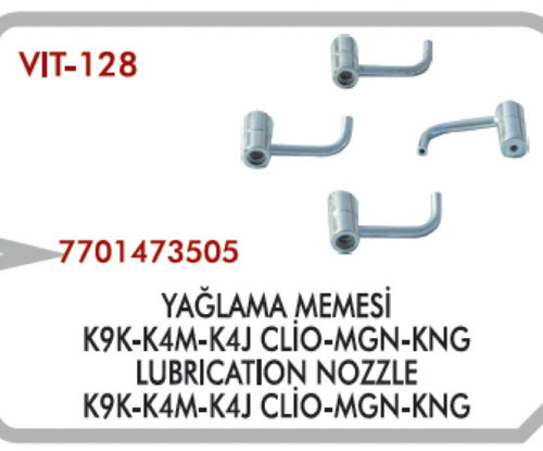 YAĞLAMA JETİ MEMESİ SOL K9K KANGO 2 MEGAN 2 CLİO 2 KALIN UC VİTESSE (VIT) 128L
