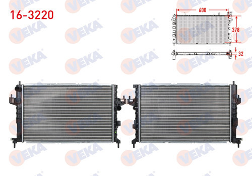 SU RADYATORU MEKANIK OPEL CORSA C 1.7 DTI M-T 2000-2006 VEKA 16-3220 T1