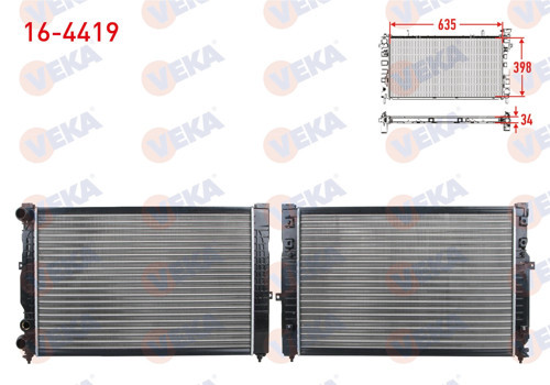 SU RADYATORU MEKANIK VOLKSWAGEN PASSAT (3B3) 1.6 M-T 1996-2005 VEKA 16-4419 T1