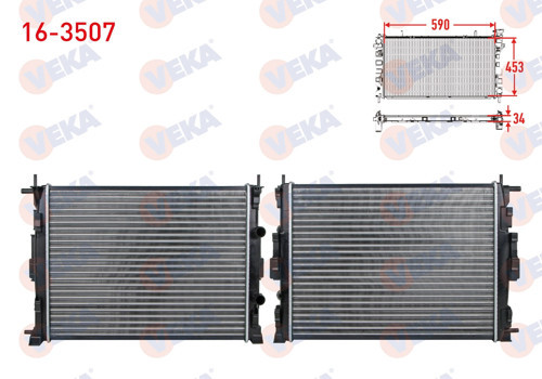 SU RADYATORU MEKANIK RENAULT MEGANE II (BM0/1,CM0/1) 1.5 DCI A-T/M-T 2002-2008 VEKA 16-3507 T1