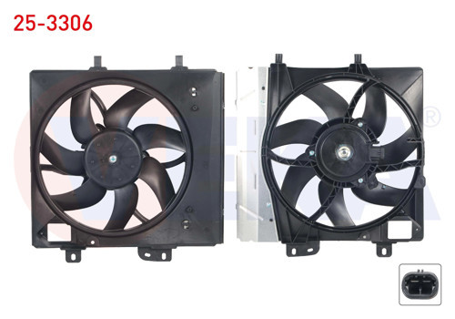 FAN MOTORU SU RADYATORU DAVLUMBAZLI TEKLI FANLI (100 WATT) CITROEN C-ELYSEE 1.6 HDI 2012- VEKA 25-33