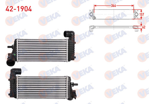 TURBO RADYATORU (INTERCOOLER) FORD FOCUS III 1.5 TDCI 2011-2015 VEKA 42-1904 T1