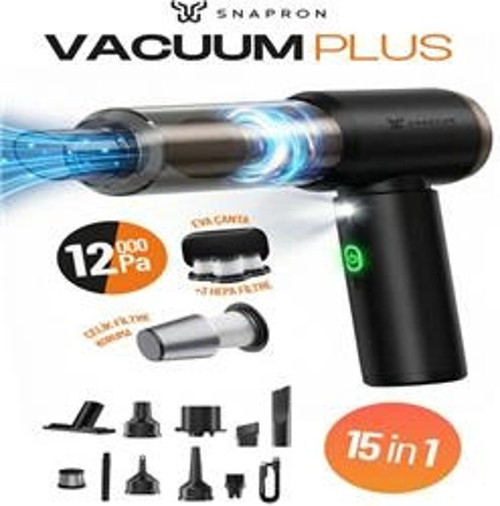 SNV-3002 12000PA 2000Mah 9in1 Güçlü Vakum Ve Üflemeli Şarjlı Katlanabilir Araç Süpürgesi (KD