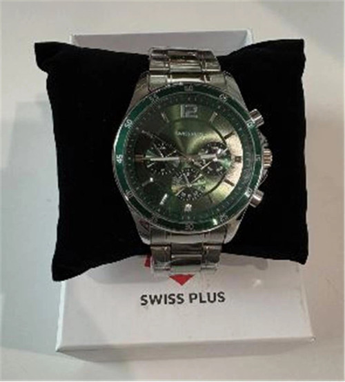 Swiss Plus Man Watch Basic Seri Model-2 ST3516AGS Green-Silver(Kol Saati) (KDO)