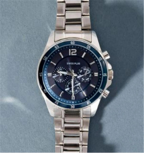 Swiss Plus Man Watch Basic Seri Model-8 ST3516AGS Lüx Blue-Silver(Kol Saati) (KDO)