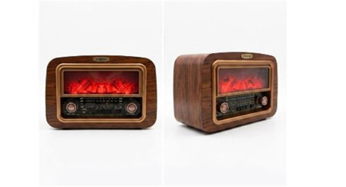Rt-742 Şömine Göstergeli Bluetooth Fm-Usb-Tf-Aux Şarjlı Nostaljik Radyo (KDO)