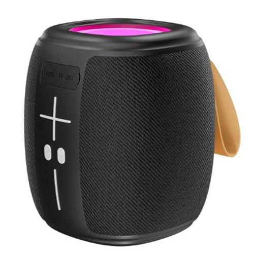 MD-888 CUBE Siyah 5W 1200mAh BT-TF-USB-LED Işıklı Speaker Hoparlör (KDO)