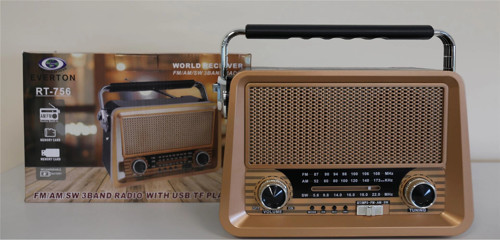 Rt-756 Bluetooth Fm-Usb-Tf-Aux Şarjlı Nostaljik Radyo (KDO)