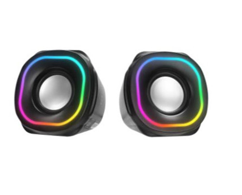 Mikado MD-180 2.0 3W-2 Siyah RGB Aydınlatmalı USB + 3.5mm USB 5V Speaker Hoparlör (KDO)