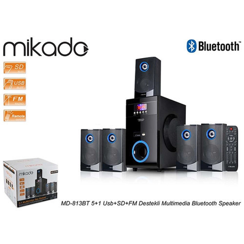 MD-581BT 5+1 Usb -Sd - Fm Destekli Multimedia Bluetooth Speaker (KDO)