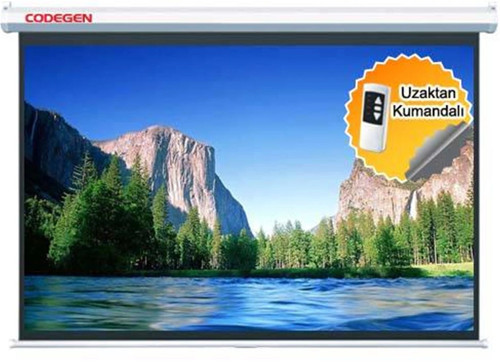 EX-18 180X180 Motorlu Uzaktan Kumandalı Projeksiyon Perdesi (KDO)