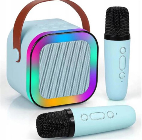 SY13 İki Mikrofonlu Mavi Karaoke Speaker (KDO)