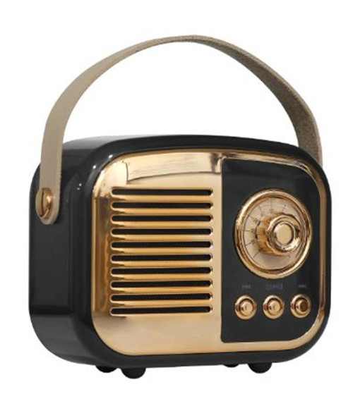 MD-24BT Echoes 3W 800mAh Siyah Usb+TF Kart+Bluetooth Destekli Klasik Retro Müzik Kutusu (KDO)