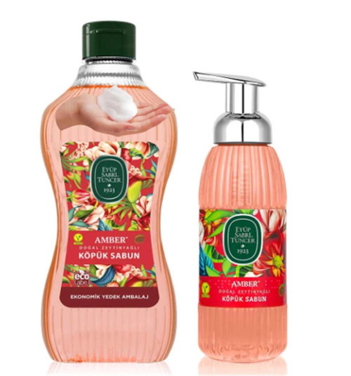 1,5 lt+500 ml Amber Doğal Zeytinyağlı Köpük Sabun (KDO)
