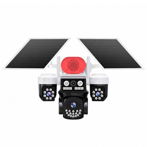 Joysee S3 9Mp AOR 4G 3.6mm+2x2.8mm 2 Solar Üç Kamera 19IR+18Led PTZ Kamera (KDO)