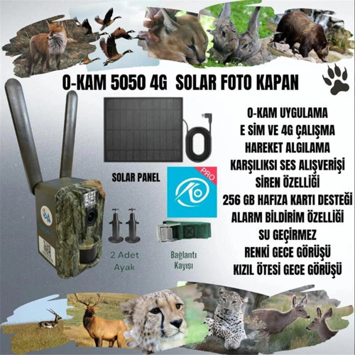 OKam O-Kam 5050 4G Solar Fotokapan (KDO)
