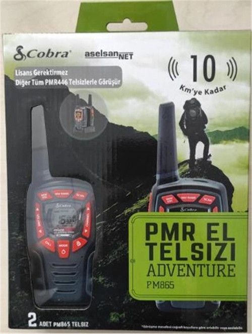 PM-865 Pmr El Telsizi 2li Paket 8 Kanal+121 Alt Kanal 8 Km (KDO)