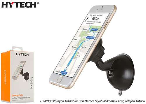 HY-XH30 Kolayca Takılabilir 360 Derece Siyah Mıknatıslı Telefon Tutucu (KDO)