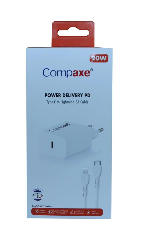 CTA-200TI 20W 5V 3A PD Ev Şarj Kafa+Type-C Şarj Kablosu (KDO)