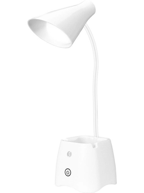 SL-M9002 Usb Destekli Paslanmaz Çelik Beyaz Masa Üstü 12 SMD Ledli Okuma Lambası (KDO)