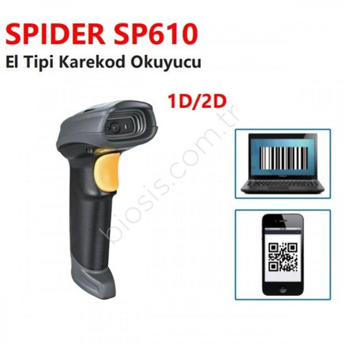 SPIDER SP610 2D USB El Tipi Karekod Barkod Okuyucu (KDO)