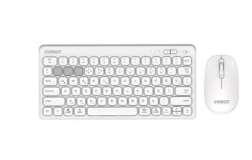 KM-BT903 Beyaz 3in1 3 BT + 2.4 İnce Q 4 Cihaz Bağlantılı Kablosuz Klavye + Mouse Set (KDO)