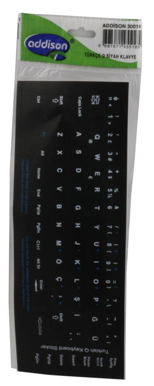 300161 Türkçe q Siyah Klavye Stıker (KDO)