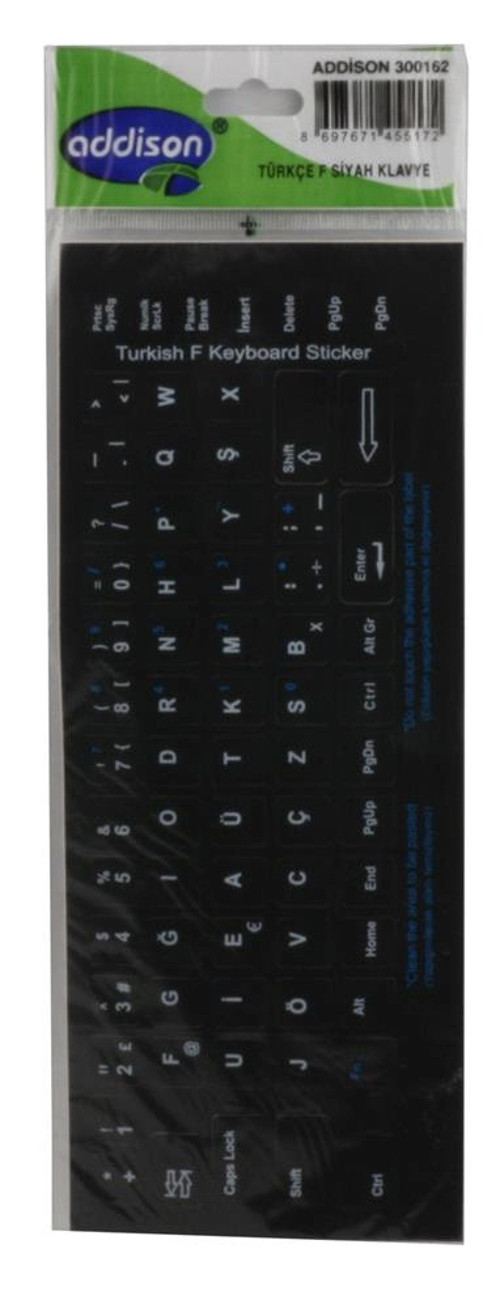 300162 Türkçe f Siyah Klavye Stıker (KDO)