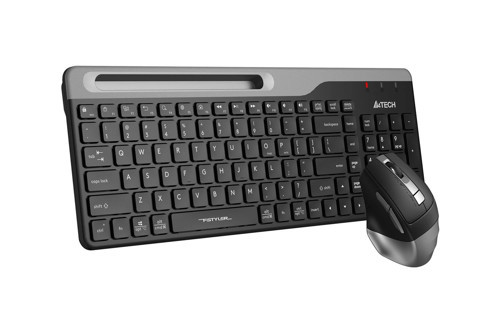 A4 Tech Fstyler FB2535C Gri Bluetooth+2.4G Nano Fn Multimedya Klavye Şarjlı Mouse Set (KDO)