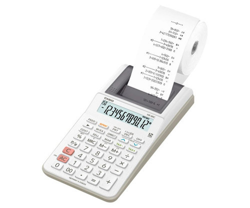 HR-8RC-WE 12 Hane Beyaz Şeritli Hesap Makinesi (KDO)
