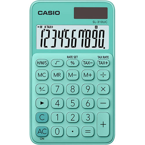SL-310UC-GN Cep Tipi 10 Hane Yeşil Hesap Makinesi (KDO)