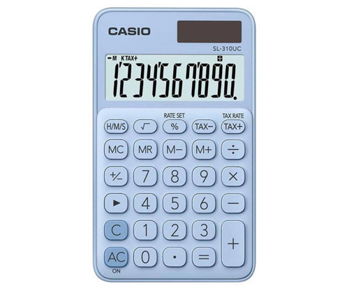 SL-310UC-LB Cep Tipi 10 Hane Açık Mavi Hesap Makinesi (KDO)