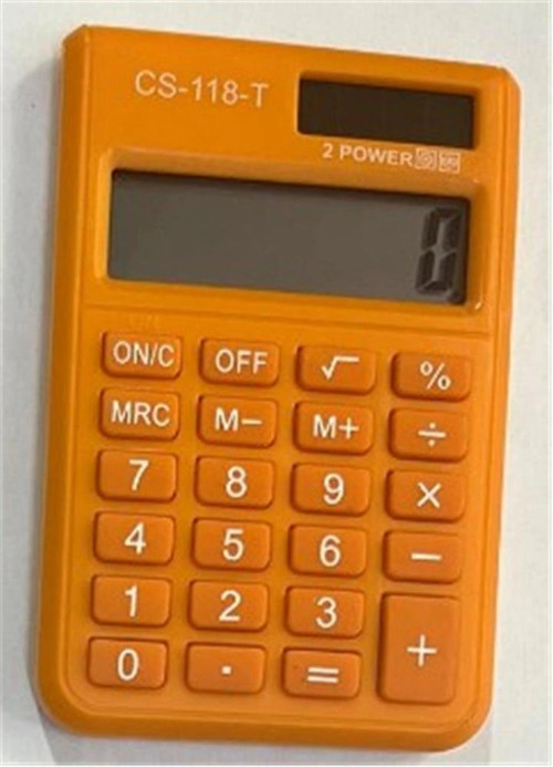 CS-118-T Turuncu 8 Hane Cep Tipi Hesap Makinesi (KDO)