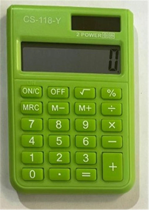 CS-118-Y Yeşil 8 Hane Cep Tipi Hesap Makinesi (KDO)