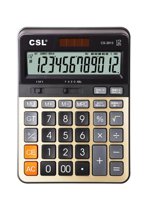 CS-3813 12 Hane Masa Tipi Hesap Makinesi (KDO)