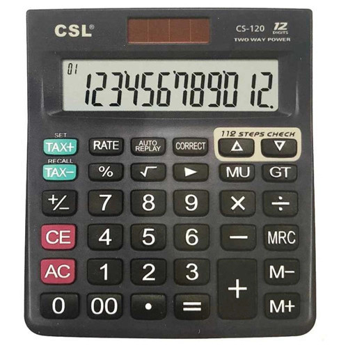 CS-120 12 Hane Masa Tipi İşlem Kontrollü Hesap Makinesi (KDO)