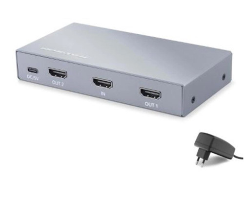 HDX1431 HDMI Splitter EDID 8K 60 Hz 1 Giriş 2 Çıkış Gri (KDO)