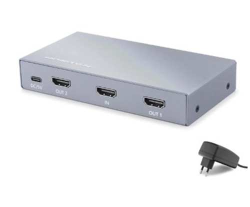 HDX1428 HDMI Splitter EDID 4K 60 Hz 1 Giriş 2 Çıkış Gri (KDO)