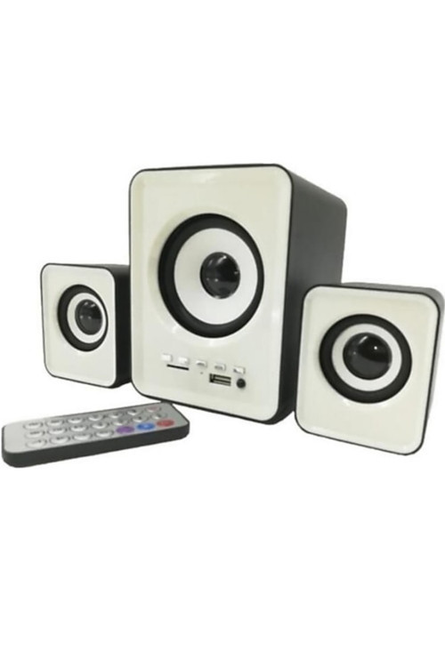FT-202BT 2+1 Ses Sistemi Kumandalı Bluetooth Hoparlör Tv/pc/telefon Uyumlu Usb Speaker Fm Radio Kart Okuyucu 3.5mm Jack