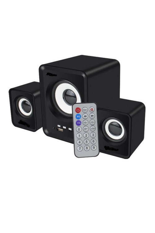 FT-202BT 2+1 Ses Sistemi Kumandalı Bluetooth Hoparlör Tv/pc/telefon Uyumlu Usb Speaker Fm Radio Kart Okuyucu 3.5mm Jack