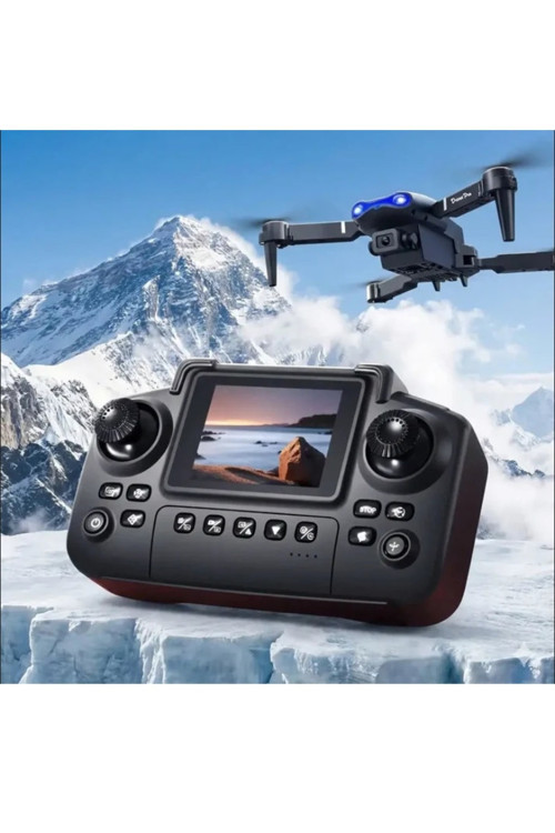 R09-S Drone Kameralı Ekranlı Kumandalı Yedek Bataryalı Quadcopter Hd Kamera App Destek