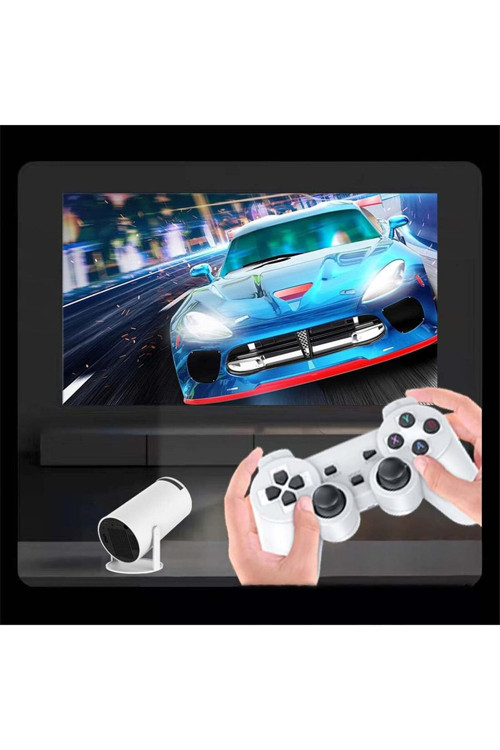 X10 PLUS Oyun Projeksiyon Cihazı 4K HD Ev Sinema Projektörü 2 Kablosuz Kumanda HDMI WIFI