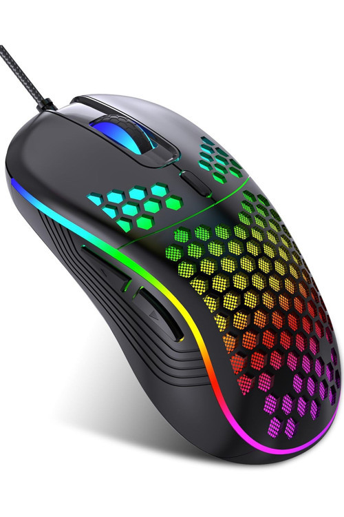 6D Oyuncu Mouse Rgb Led Işıklı 6 Tuşlu 800-2400Dpi Gaming Mouse High Speed Roller Cool Shapes