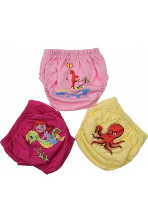 Chocolate Baby Kids Kız Çocuk 3-4 Yaş Sızdırmaz Yıkanabilir 3 Adet Alıştırma Külodu