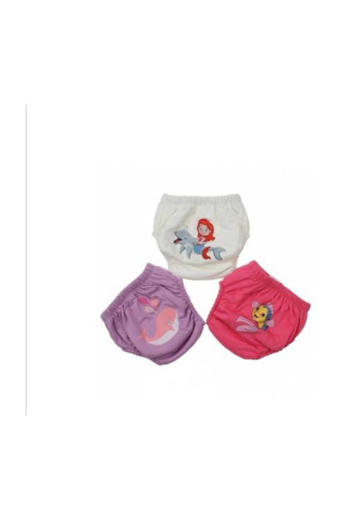 Chocolate Baby Kids 3 Lü %100 Pamuklu Yıkanabilir Kiz Bebek & Çocuk Alıştırma Kilodu