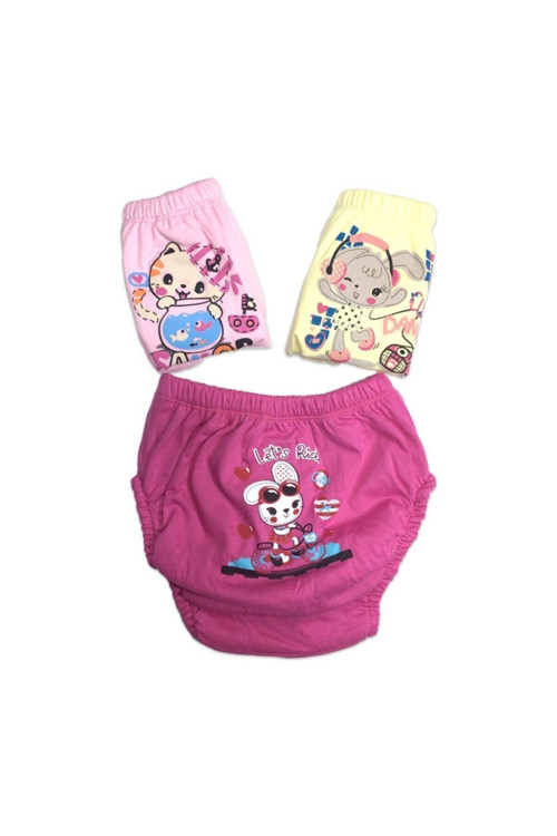 Chocolate Baby Kids Storybaby 3'Lü Büyük Beden Kız Alıştırma Kilodu-4 Numara(Koyu Pembe/Pembe/Sarı)