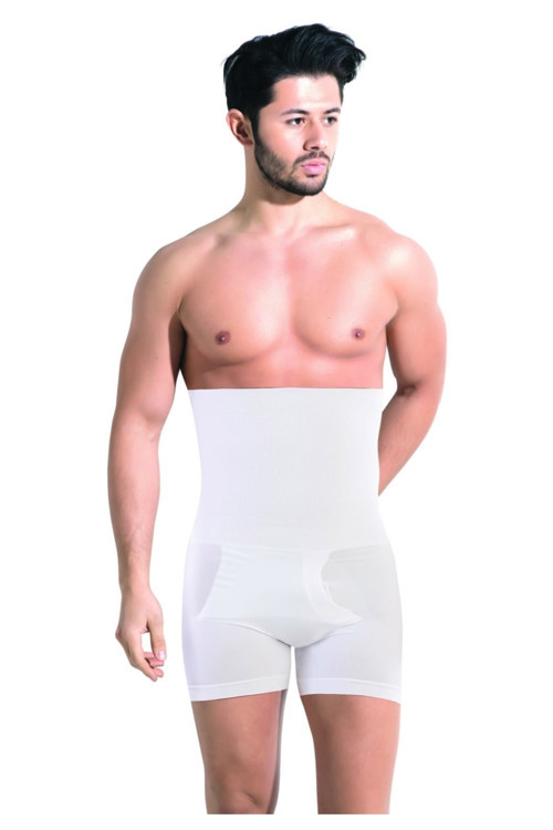 Long Nıght Erkek Beyaz Iz Yapmaz Dikişsiz Yüksek Bel Toparlayıcı Duble Boxer Korse