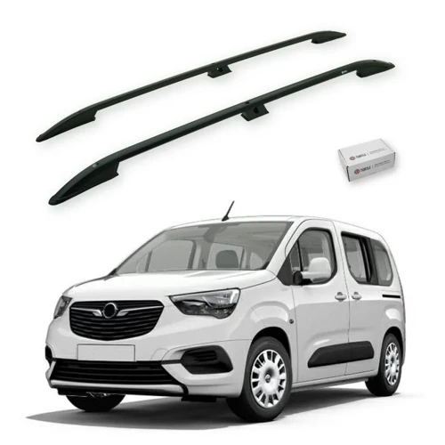Turtle Opel Combo Life 2019-2025 / Kısa Şasi Tavan Çıtası Crown Siyah
