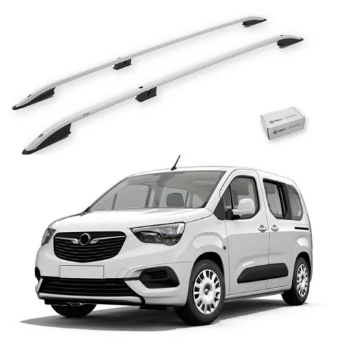 Turtle Opel Combo Life 2019-2025 / Uzun Şasi Tavan Çıtası Crown Gri